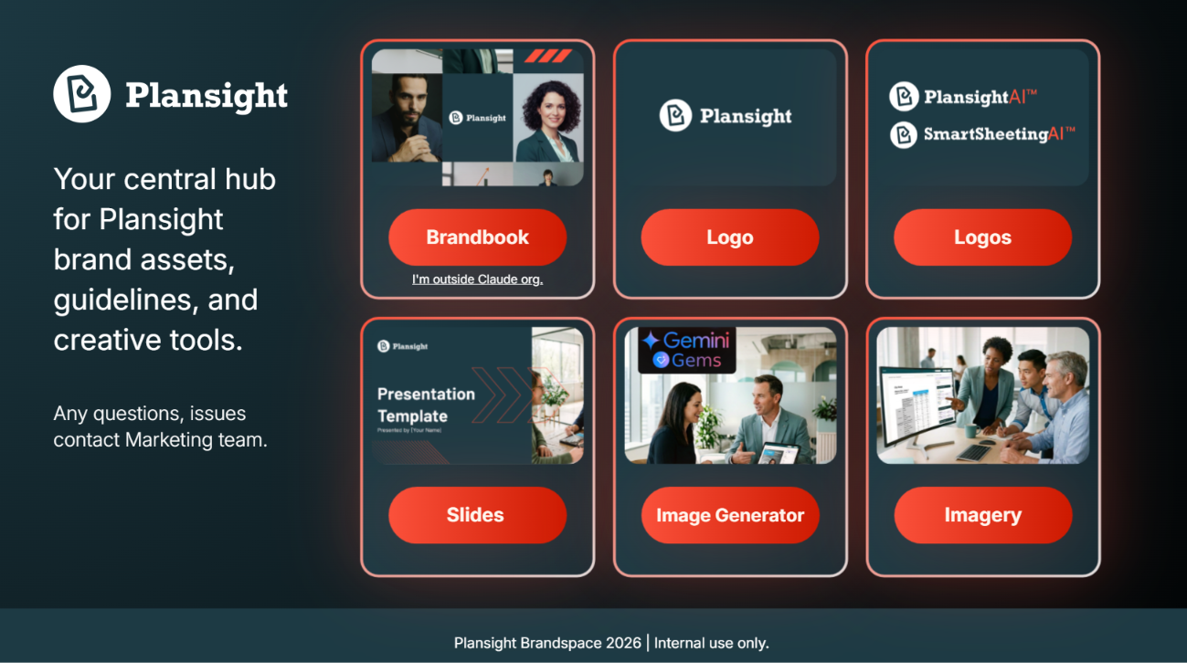 Plansight Brand Space internal hub