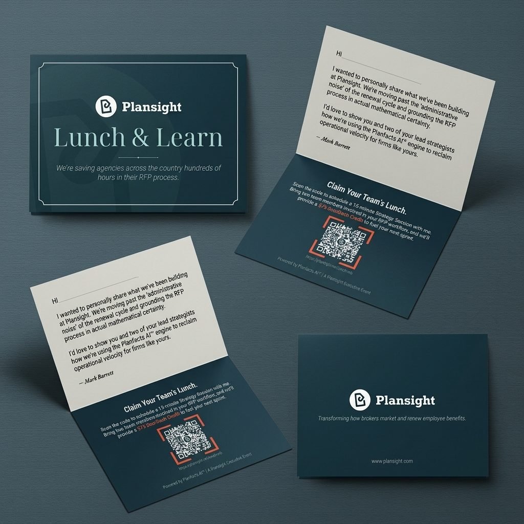 Lunch and Learn campaign direct mail
