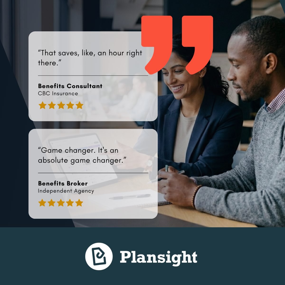 Plansight customer quote card